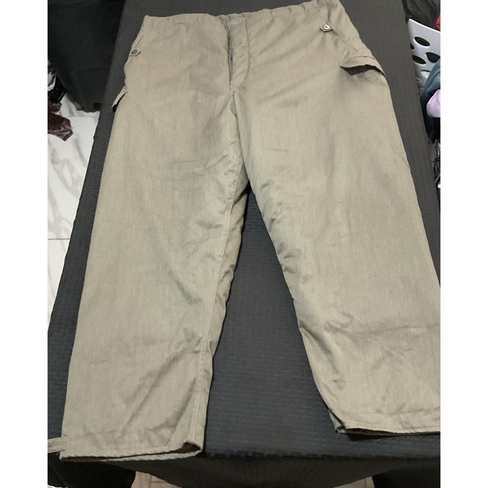 Military Pants Mens sg56 Gray Insulated‎ Quilted Lined Elastic Waist Button Fly